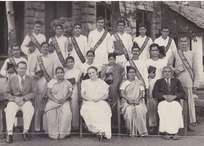 Students and staff in the early years of the college (2)
